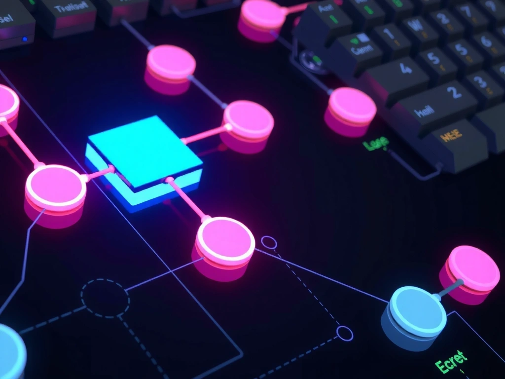 Abstract representation of a game design node graph