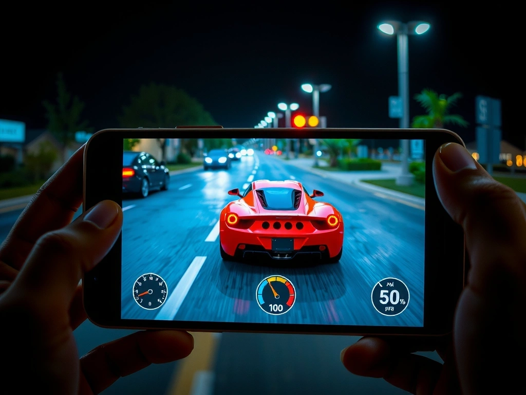 Neon Drift AR Gameplay Screenshot